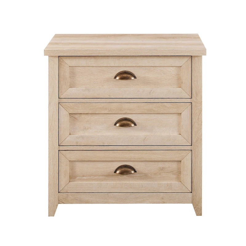 3 Drawer Farmhouse Nightstand