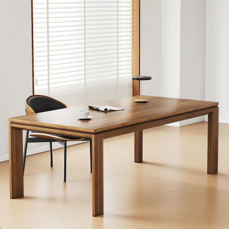 62.99 Inch Mid Century Modern Solid Wood Dining Table for 4-6 People