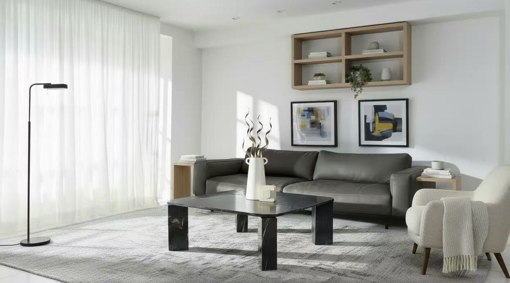 Couture Elseline Marble Top Square Coffee Table - 40 In. W x 40 In. D x 15 In. H - 40Wx40Dx15H