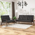 Aries Mid-century 2-piece Fabric Sofa Set by
