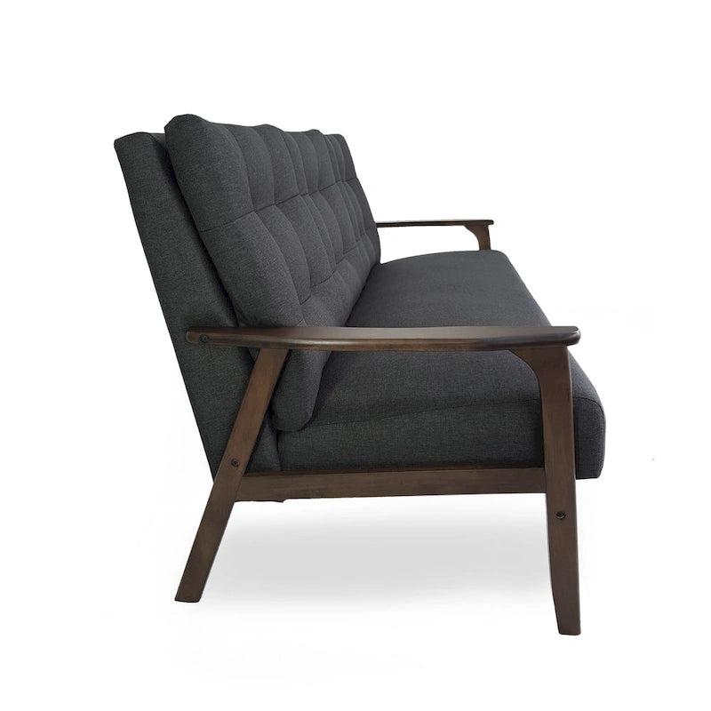 Aries Mid-century 2-piece Fabric Sofa Set by