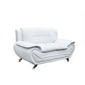 Bonded Leather Upholstered Loveseat