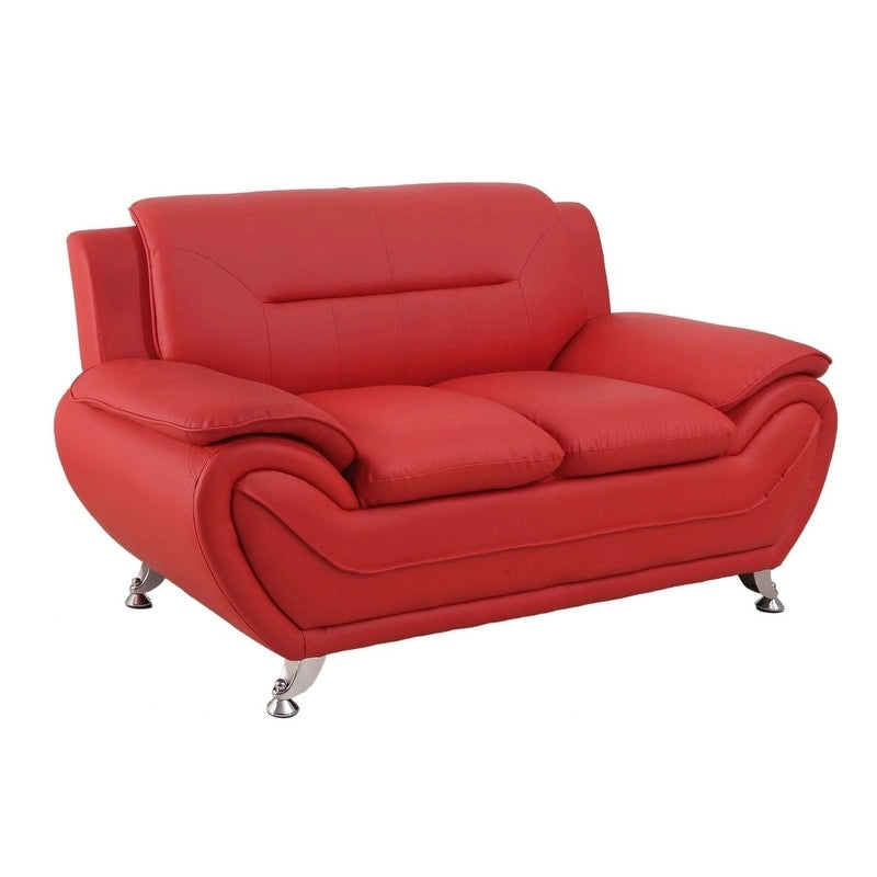 Bonded Leather Upholstered Loveseat