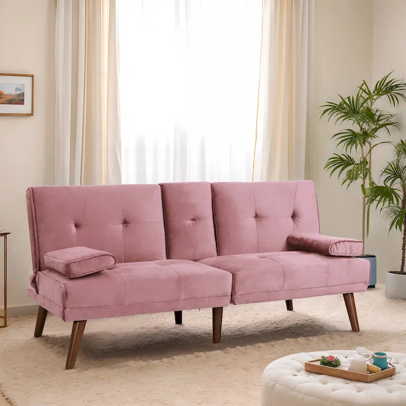 60 Small Loveseat, 3 in 1 Cute Convertible Sofa Bed