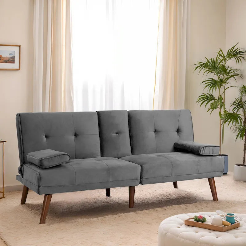 60 Small Loveseat, 3 in 1 Cute Convertible Sofa Bed