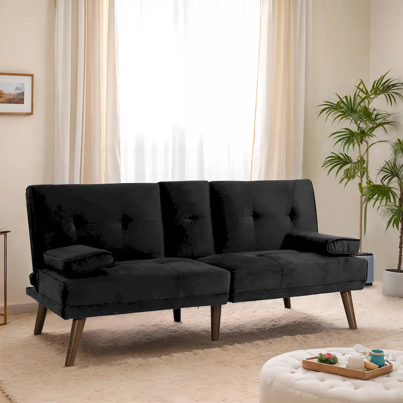 60 Small Loveseat, 3 in 1 Cute Convertible Sofa Bed