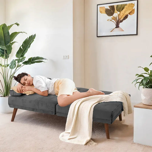 60 Small Loveseat, 3 in 1 Cute Convertible Sofa Bed