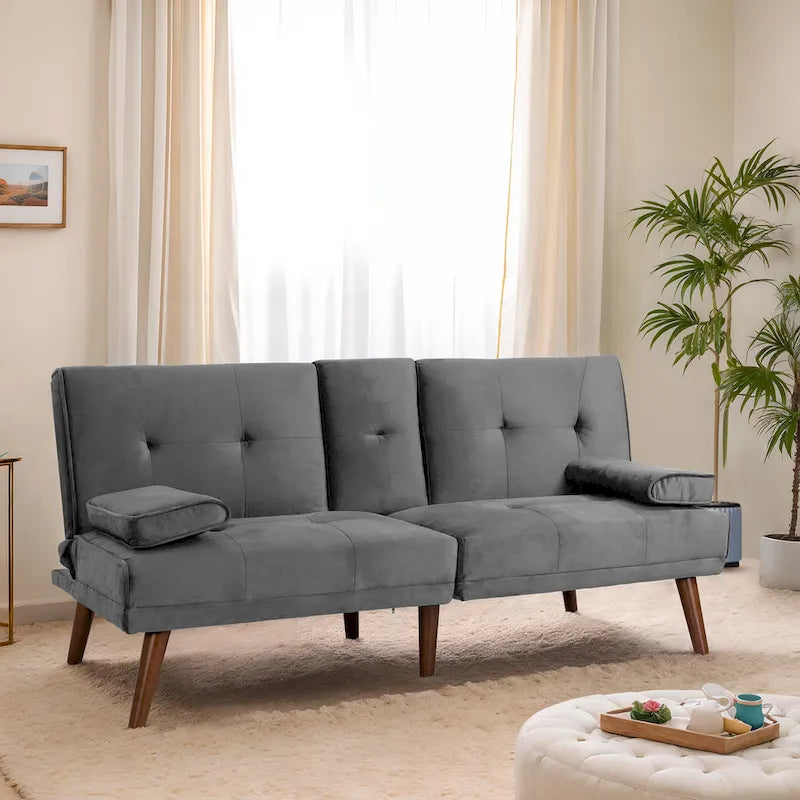 60 Small Loveseat, 3 in 1 Cute Convertible Sofa Bed