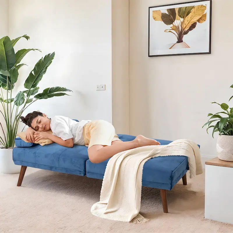 60 Small Loveseat, 3 in 1 Cute Convertible Sofa Bed
