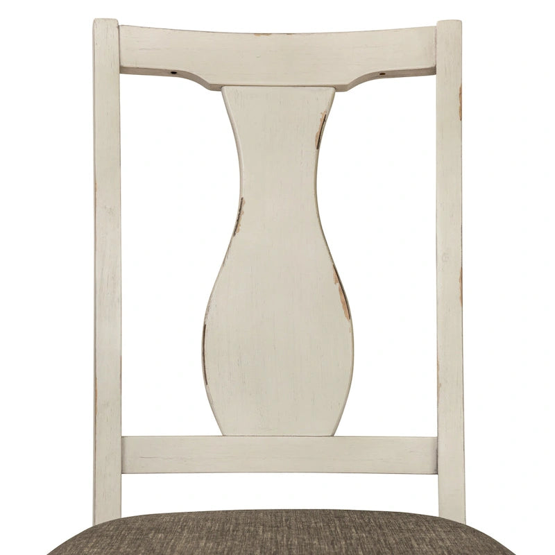 Merichleri Rustic Antique White Wood 5-Piece Counter Height Dining Set by