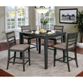 Yevana Contemporary Solid Wood 5-Piece Counter Height Dining Set by