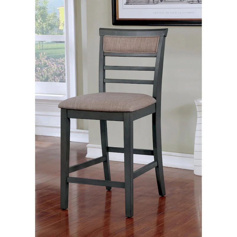 Yevana Contemporary Solid Wood 5-Piece Counter Height Dining Set by