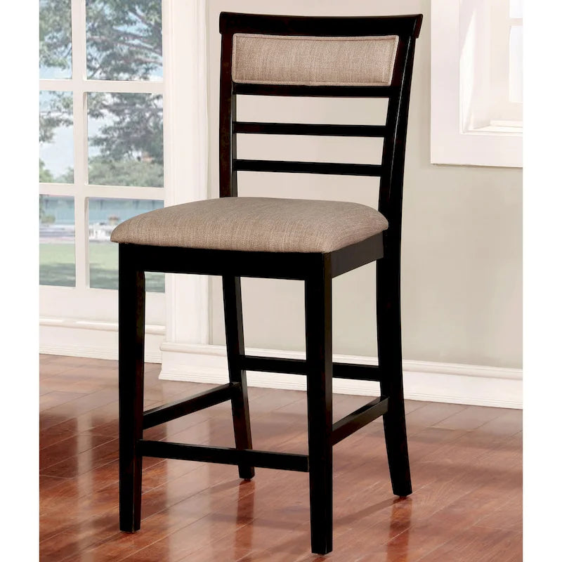 Yevana Contemporary Solid Wood 5-Piece Counter Height Dining Set by