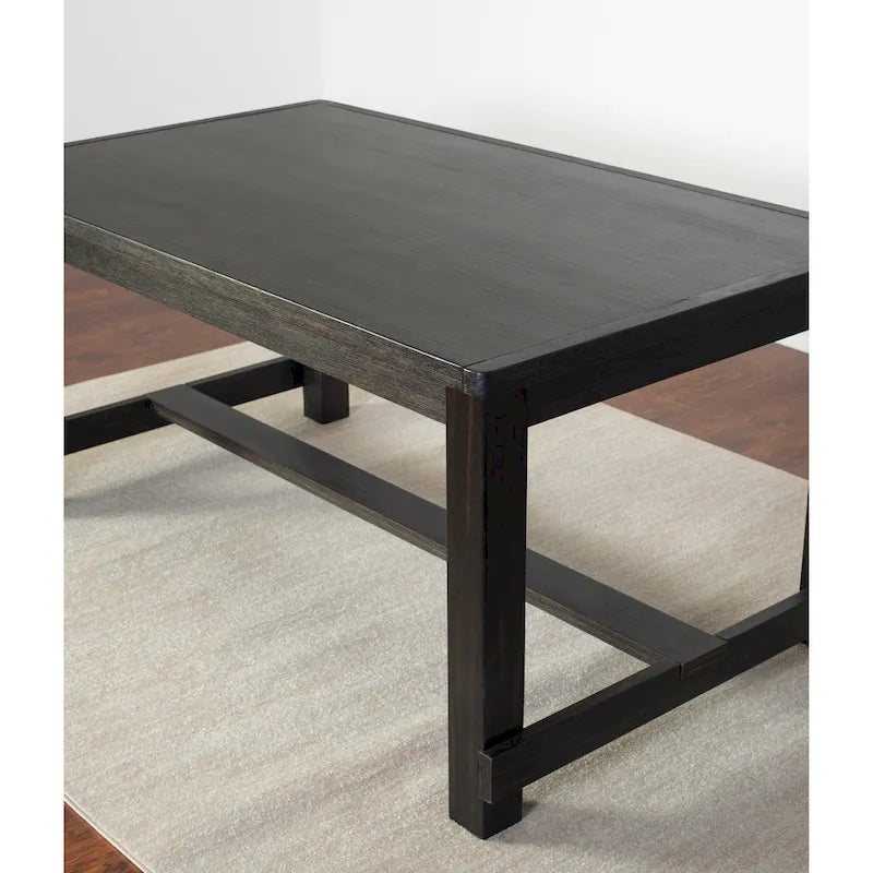 Muzzi Contemporary 6-Piece Dining Set, Dining Table with 4 Stylish Chairs and a Bench