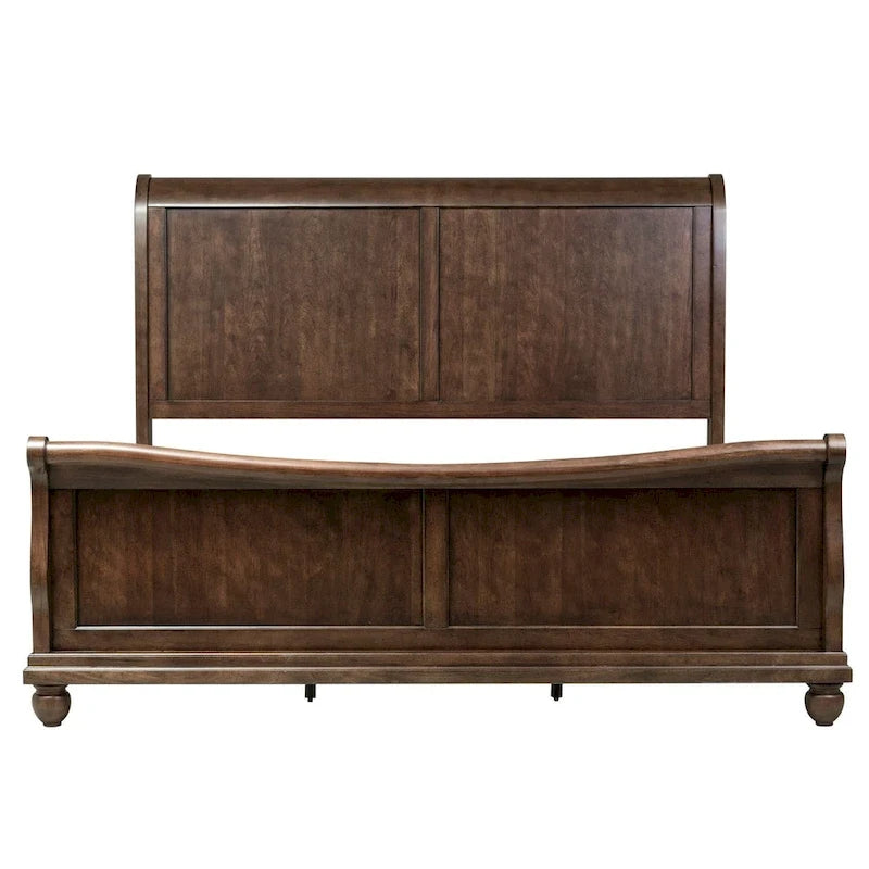 Rustic Traditions Sleigh Bed in Rustic Cherry