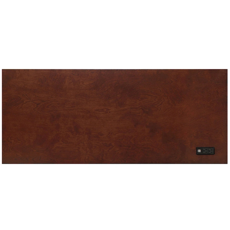 Foli Transitional 47-inch Wood 2-Drawer Desk with USBs and Power Outlets by