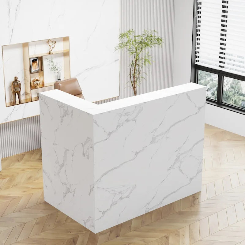Working Reception Desk L Shaped Front Counter Reception Table Counter