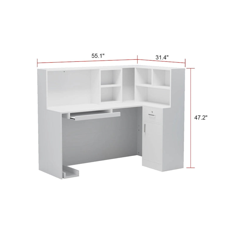 Working Reception Desk L Shaped Front Counter Reception Table Counter