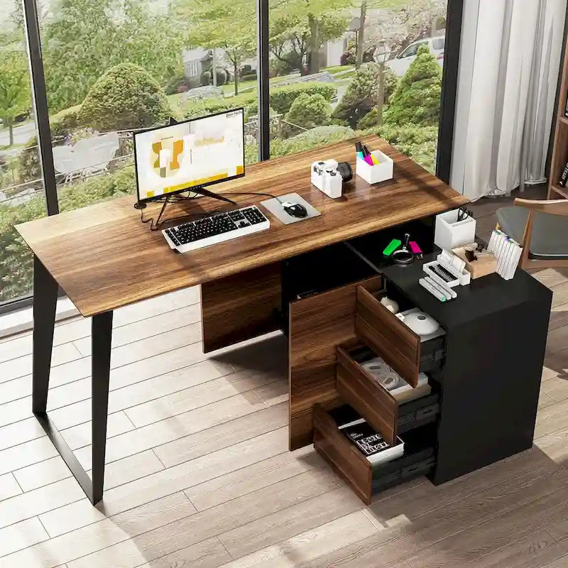  Home Office Computer Desk L-Shaped Corner Desk 54.3 Writing