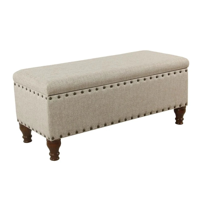 Reze Storage Bench with Nailhead Trim