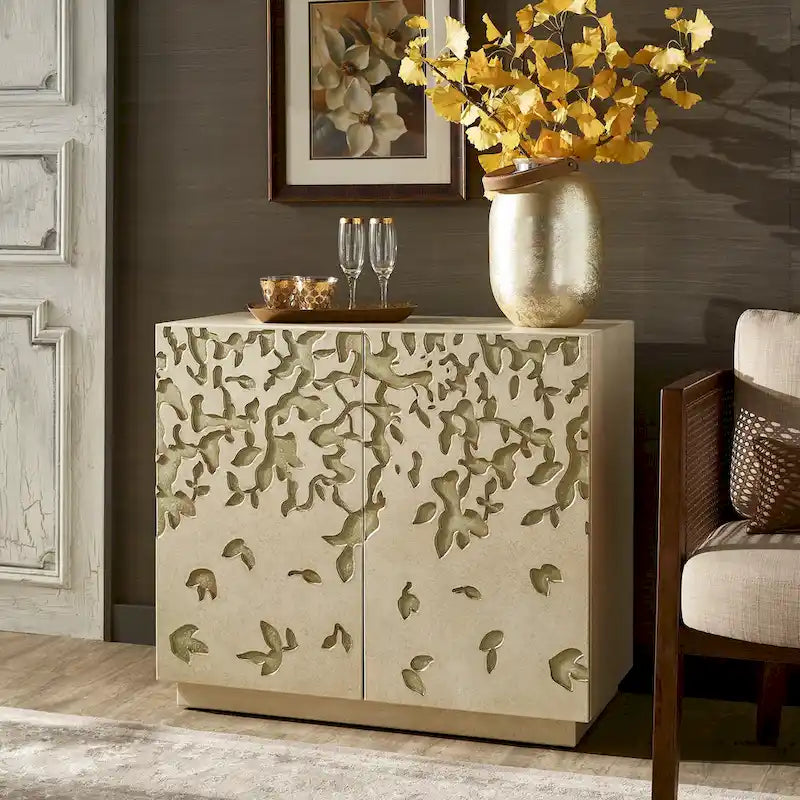 Emiri 35 Wide 2-Door Hand-Painted Accent Cabinet by 