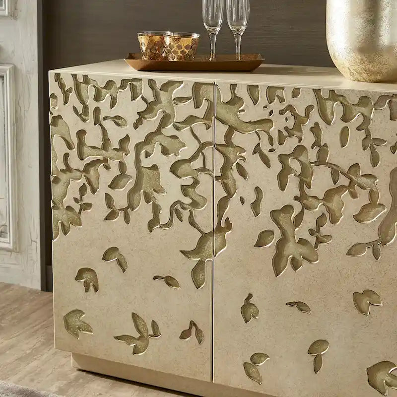 Emiri 35 Wide 2-Door Hand-Painted Accent Cabinet by