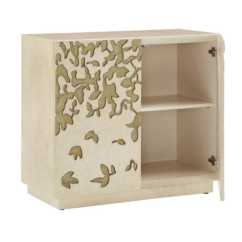 Emiri 35 Wide 2-Door Hand-Painted Accent Cabinet by