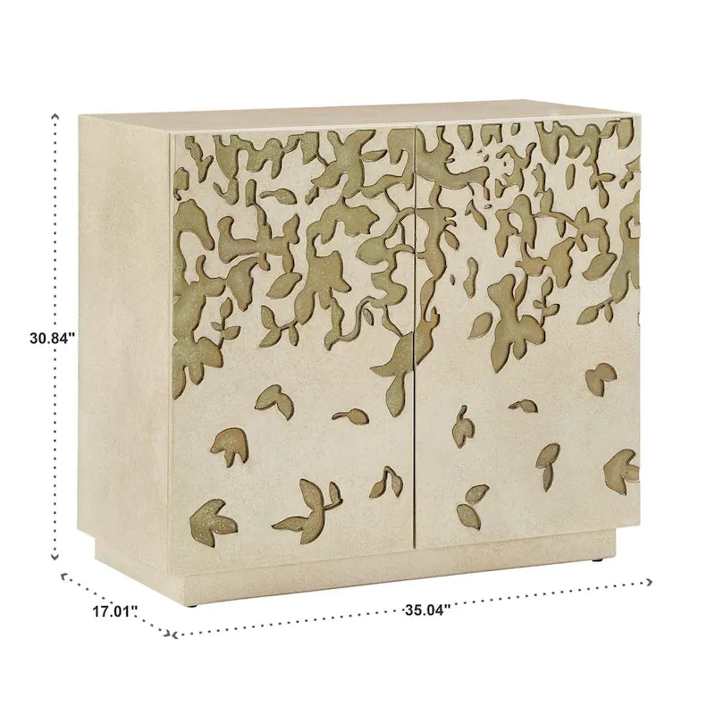 Emiri 35 Wide 2-Door Hand-Painted Accent Cabinet by