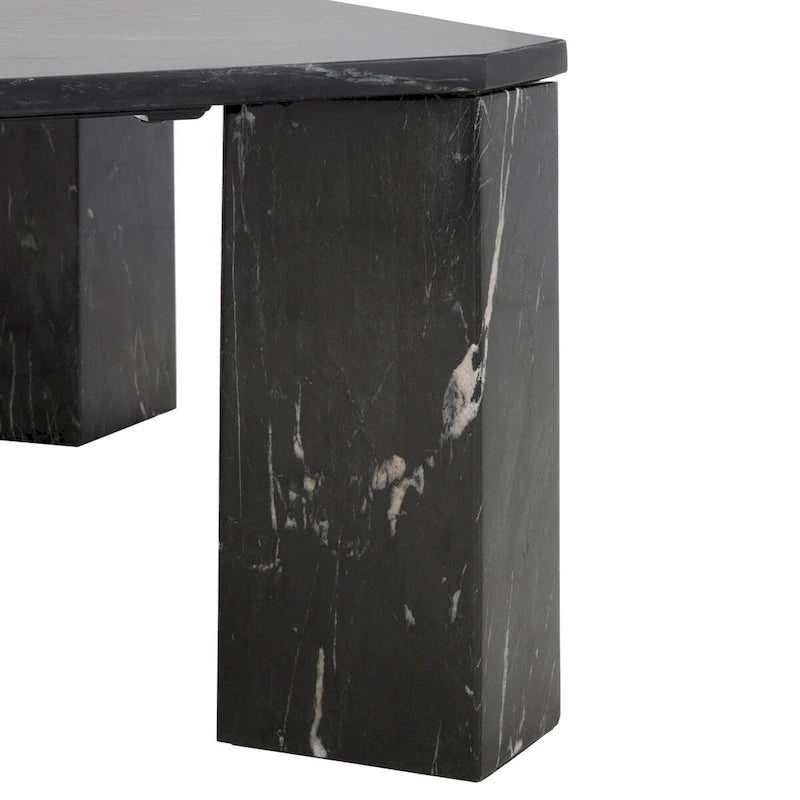 Couture Elseline Marble Top Square Coffee Table - 40 In. W x 40 In. D x 15 In. H - 40Wx40Dx15H