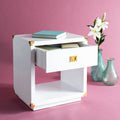  Couture Gilberte Lacquer Side Table - 24 In W x 18 In D x 26 In H - 24Wx18Dx26H