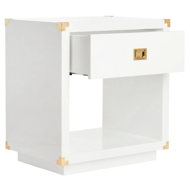 Couture Gilberte Lacquer Side Table - 24 In W x 18 In D x 26 In H - 24Wx18Dx26H
