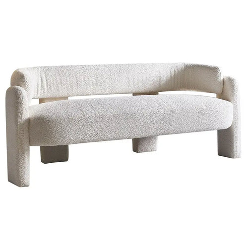 75.59 Wide Boucle Upholstery Modern Sofa for Living Room Beige
