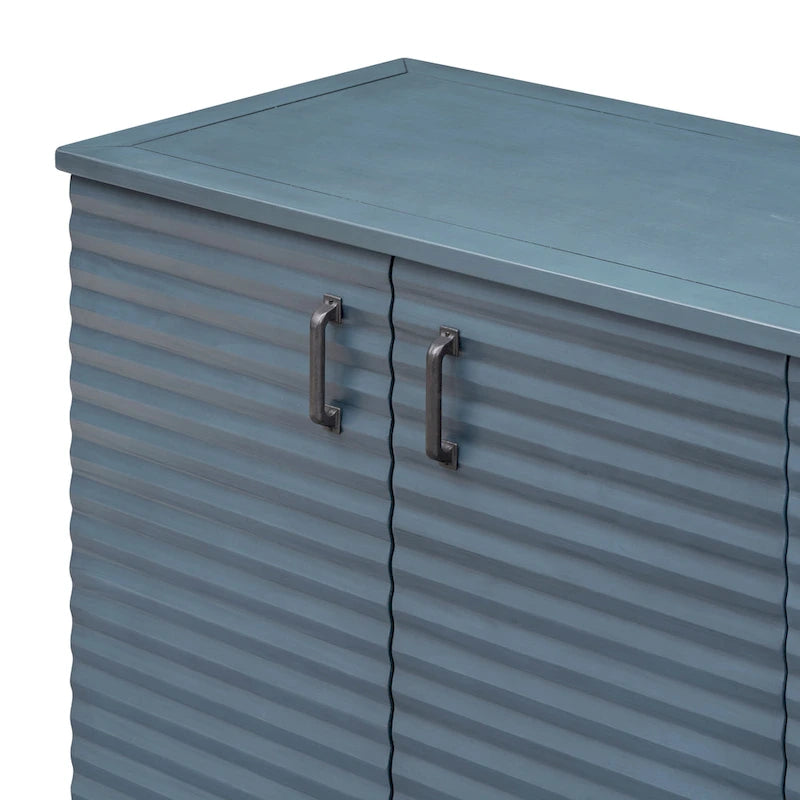 Sideboard with 4 Door Large Storage Buffet with Adjustable Shelves