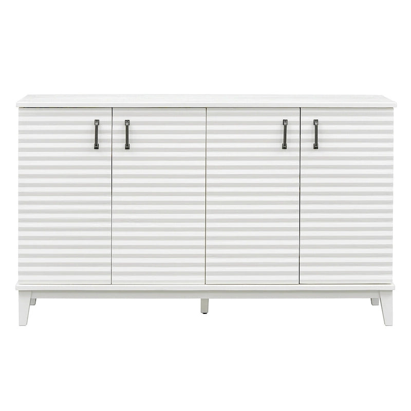 Sideboard with 4 Door Large Storage Buffet with Adjustable Shelves
