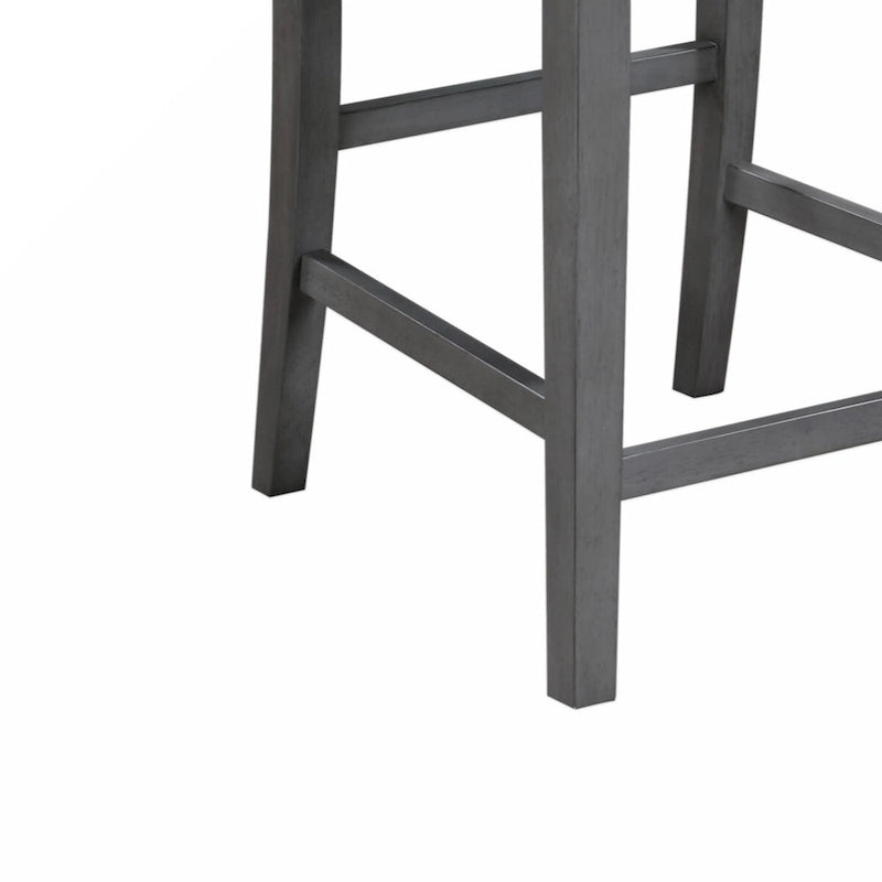 Graham 36 3-Piece Finish Small Space Counter Height Dining Table with Shelves and 2 Chairs