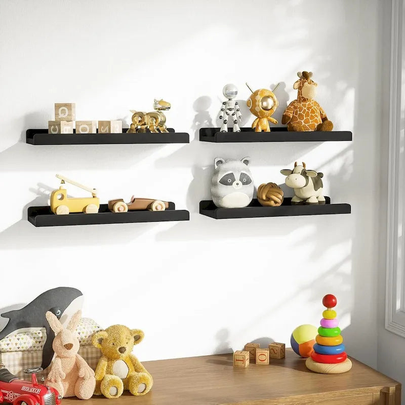 white Floating Shelves for Wall Set of 4, ,15.6 Inch