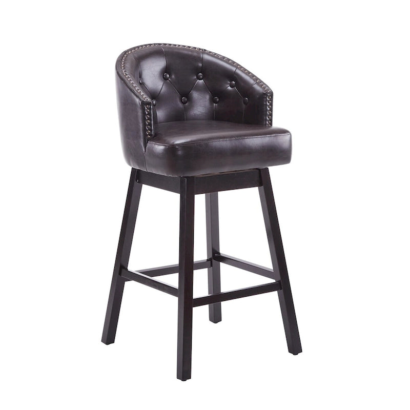 Moore Modern Rubberwood Swivel 33.25-Inch Barstool (set of 2) by