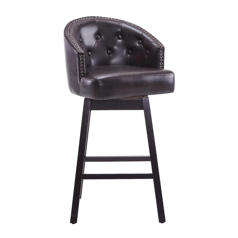 Moore Modern Rubberwood Swivel 33.25-Inch Barstool (set of 2) by
