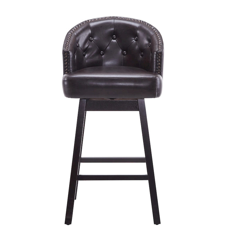 Moore Modern Rubberwood Swivel 33.25-Inch Barstool (set of 2) by