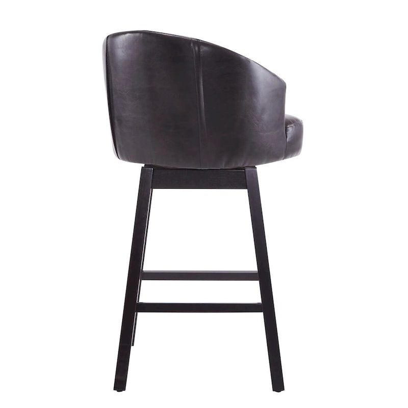 Moore Modern Rubberwood Swivel 33.25-Inch Barstool (set of 2) by