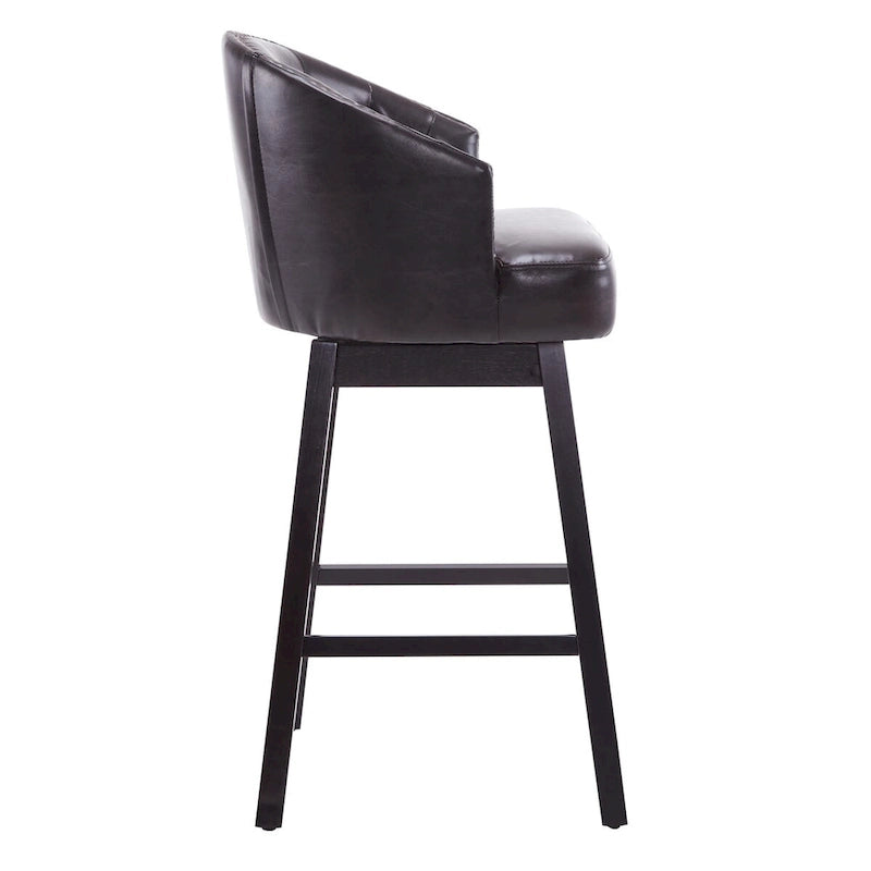 Moore Modern Rubberwood Swivel 33.25-Inch Barstool (set of 2) by