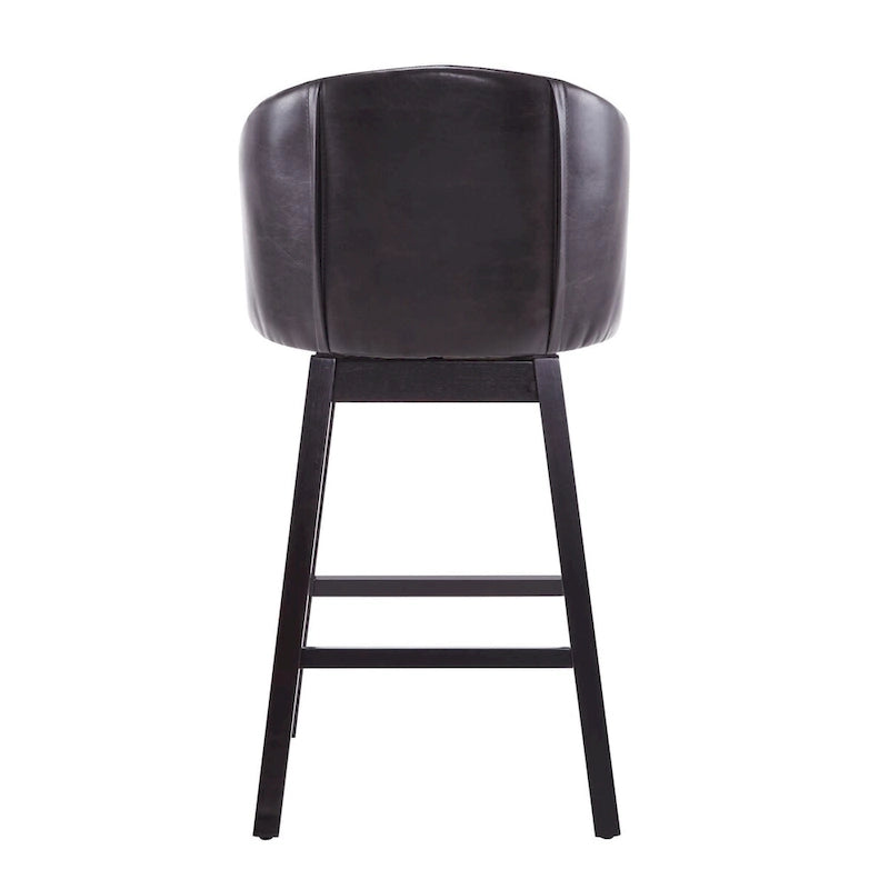 Moore Modern Rubberwood Swivel 33.25-Inch Barstool (set of 2) by