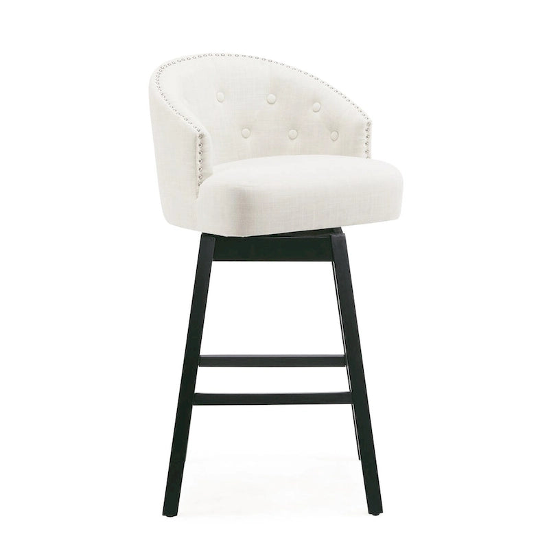 Moore Modern Rubberwood Swivel 33.25-Inch Barstool (set of 2) by