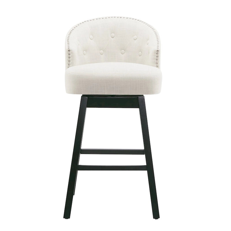 Moore Modern Rubberwood Swivel 33.25-Inch Barstool (set of 2) by
