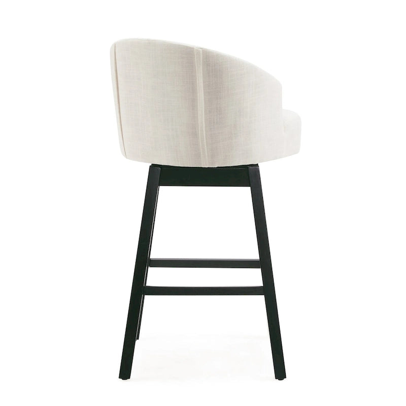 Moore Modern Rubberwood Swivel 33.25-Inch Barstool (set of 2) by