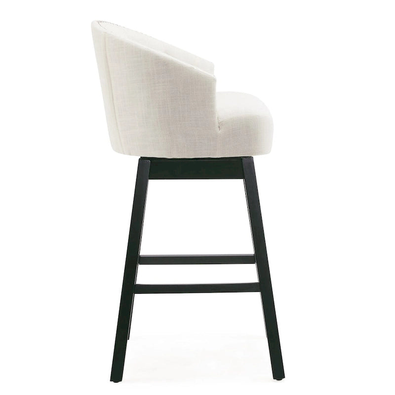 Moore Modern Rubberwood Swivel 33.25-Inch Barstool (set of 2) by